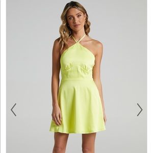 NEROLIA DRESS IN LIME GREEN